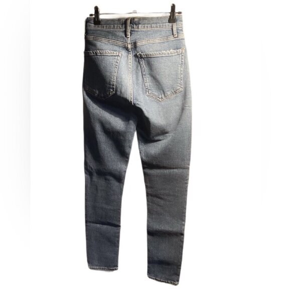 AGOLDE Nico High Rise Slim Distressed 5 pckt Cropped Mid-Rise Skinny Leg Jean 23 - Picture 3 of 6